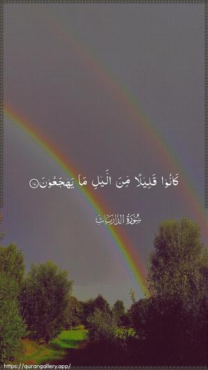Adh-Dhaariyat Ayah 17 - Arabic wallpaper