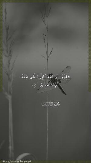 Adh-Dhaariyat Ayah 50 - Arabic wallpaper