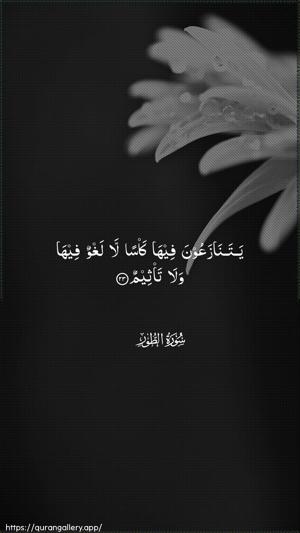 At-Tur Ayah 23 - Arabic wallpaper