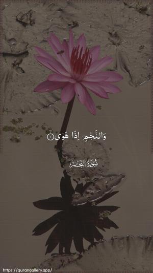 An-Najm Ayah 1 - Arabic wallpaper