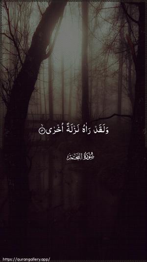 An-Najm Ayah 13 - Arabic wallpaper