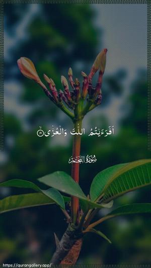 An-Najm Ayah 19 - Arabic wallpaper