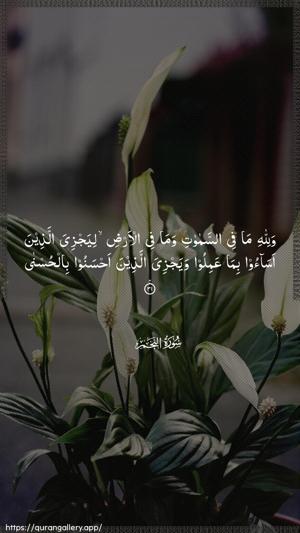 An-Najm Ayah 31 - Arabic wallpaper