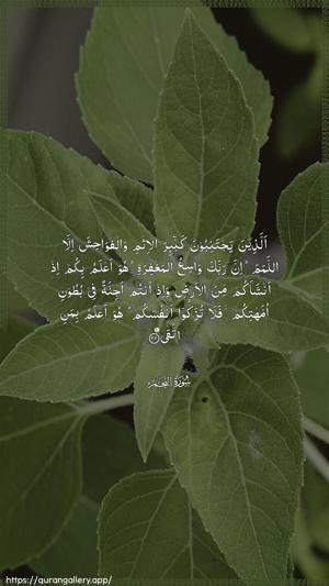 An-Najm Ayah 32 - Arabic wallpaper
