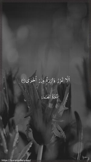 An-Najm Ayah 38 - Arabic wallpaper