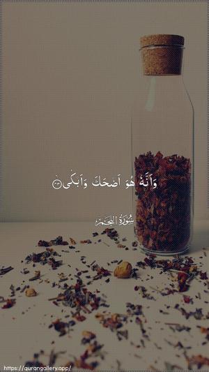 An-Najm Ayah 43 - Arabic wallpaper