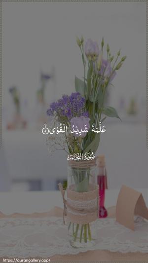 An-Najm Ayah 5 - Arabic wallpaper