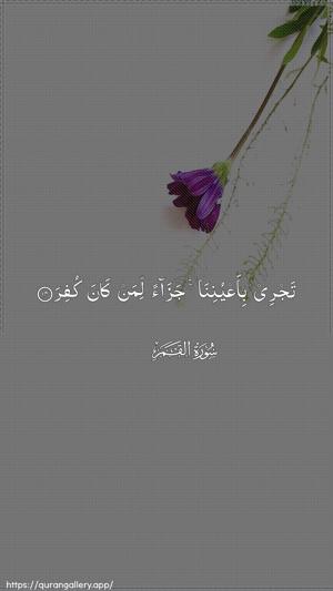 Al-Qamar Ayah 14 - Arabic wallpaper