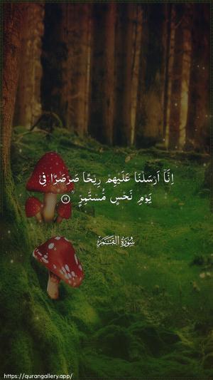 Al-Qamar Ayah 19 - Arabic wallpaper