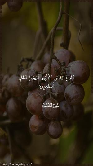 Al-Qamar Ayah 20 - Arabic wallpaper