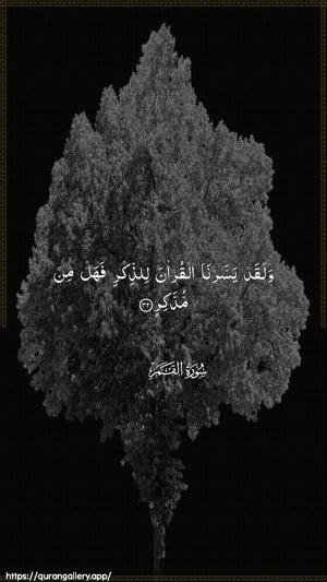 Al-Qamar Ayah 32 - Arabic wallpaper