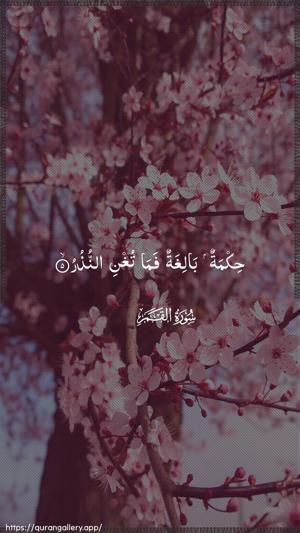 Al-Qamar Ayah 5 - Arabic wallpaper