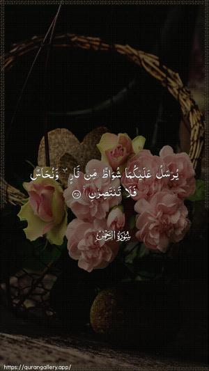 Ar-Rahmaan Ayah 35 - Arabic wallpaper