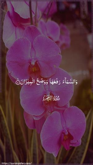 Ar-Rahmaan Ayah 7 - Arabic wallpaper