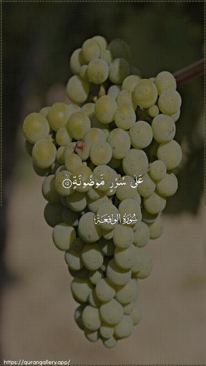 Al-Waaqia Ayah 15 - Arabic wallpaper