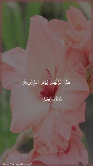 Al-Waaqia Ayah 56 - Arabic wallpaper