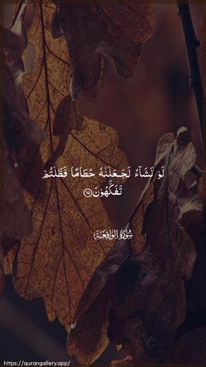 Al-Waaqia Ayah 65 - Arabic wallpaper