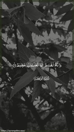 Al-Waaqia Ayah 76 - Arabic wallpaper