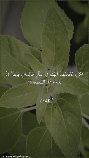 Al-Hashr Ayah 17 - Arabic wallpaper