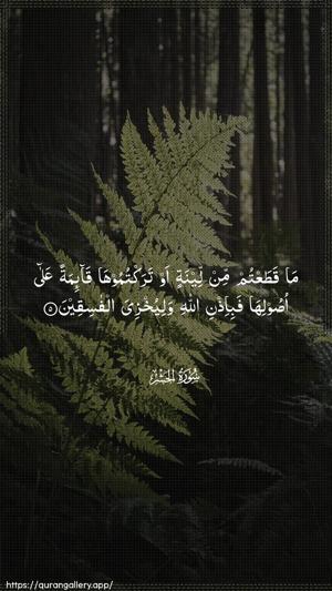 Al-Hashr Ayah 5 - Arabic wallpaper