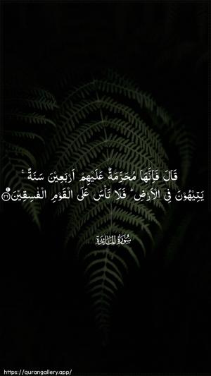 Al-Maaida Ayah 26 - Arabic wallpaper
