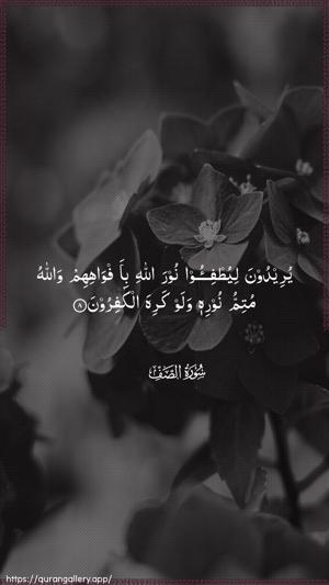 As-Saff Ayah 8 - Arabic wallpaper