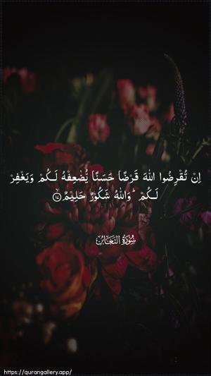 At-Taghaabun Ayah 17 - Arabic wallpaper