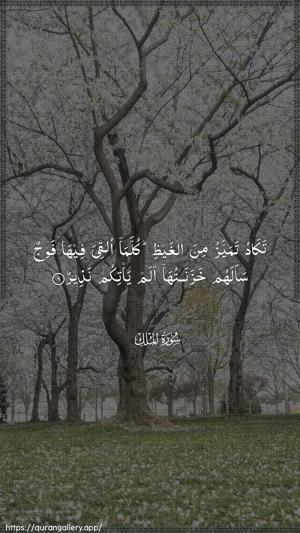 Al-Mulk Ayah 8 - Arabic wallpaper