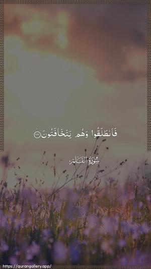 Al-Qalam Ayah 23 - Arabic wallpaper