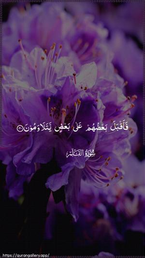 Al-Qalam Ayah 30 - Arabic wallpaper