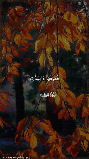 Al-Haaqqa Ayah 23 - Arabic wallpaper