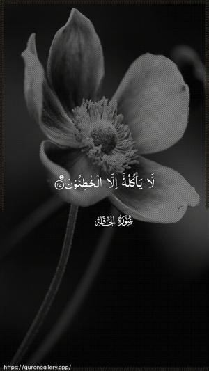 Al-Haaqqa Ayah 37 - Arabic wallpaper