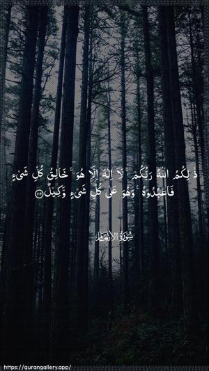 Al-An"aam Ayah 102 - Arabic wallpaper