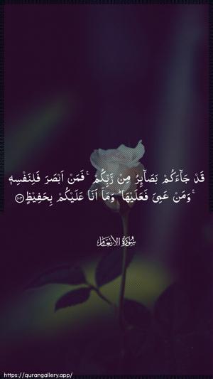 Al-An"aam Ayah 104 - Arabic wallpaper