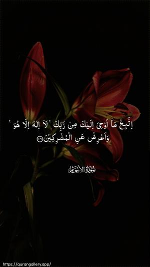 Al-An"aam Ayah 106 - Arabic wallpaper