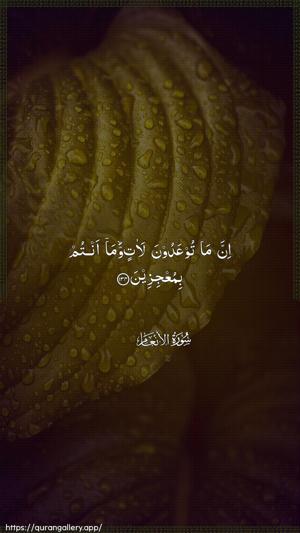 Al-An"aam Ayah 134 - Arabic wallpaper