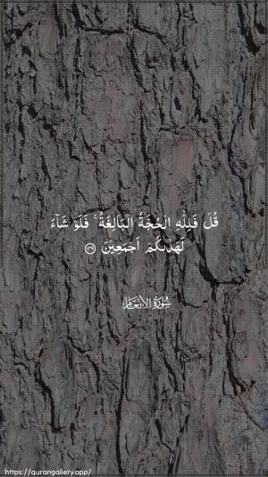 Al-An"aam Ayah 149 - Arabic wallpaper