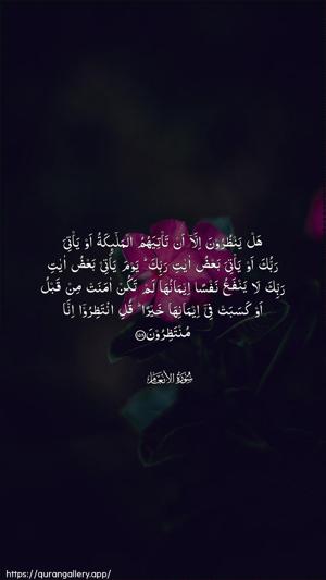 Al-An"aam Ayah 158 - Arabic wallpaper