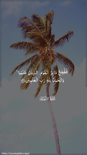 Al-An"aam Ayah 45 - Arabic wallpaper