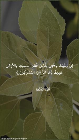 Al-An"aam Ayah 79 - Arabic wallpaper