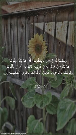 Al-An"aam Ayah 84 - Arabic wallpaper