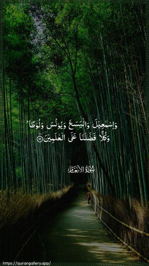 Al-An"aam Ayah 86 - Arabic wallpaper