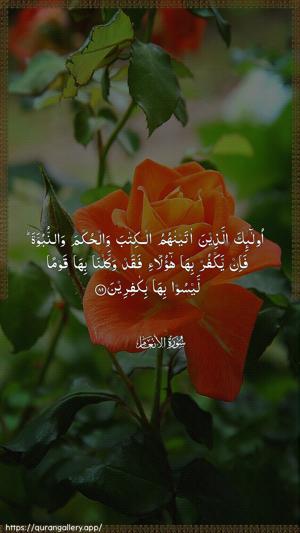 Al-An"aam Ayah 89 - Arabic wallpaper