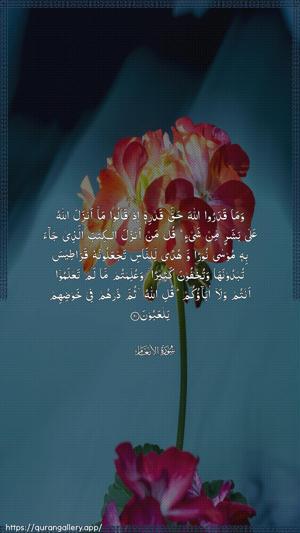 Al-An"aam Ayah 91 - Arabic wallpaper
