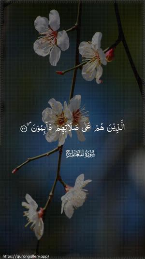 Al-Ma"aarij Ayah 23 - Arabic wallpaper