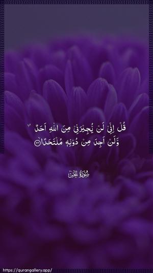 Al-Jinn Ayah 22 - Arabic wallpaper