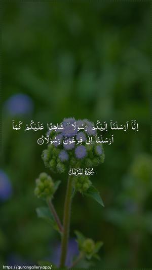 Al-Muzzammil Ayah 15 - Arabic wallpaper