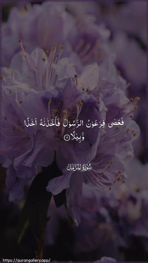 Al-Muzzammil Ayah 16 - Arabic wallpaper