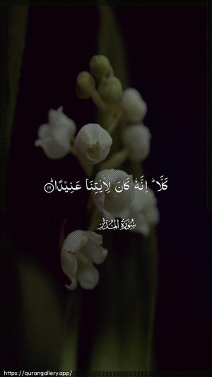 Al-Muddaththir Ayah 16 - Arabic wallpaper