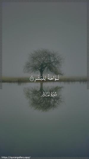 Al-Muddaththir Ayah 29 - Arabic wallpaper